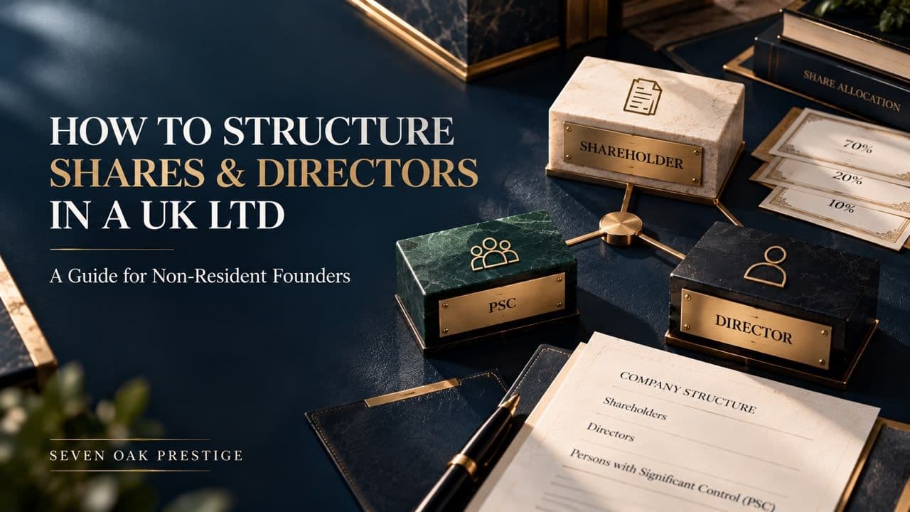 How to Structure Shares and Directors in a UK Ltd as a Non-Resident Founder (2026 Guide)