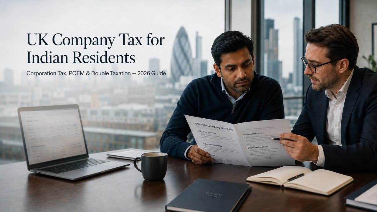 UK Company Tax for Indian Residents: Corporation Tax, Indian Tax, POEM and Double Taxation Explained — 2026 Guide