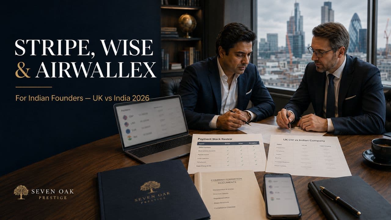 Stripe, Wise & Airwallex for Indian Founders - UK vs India 2026