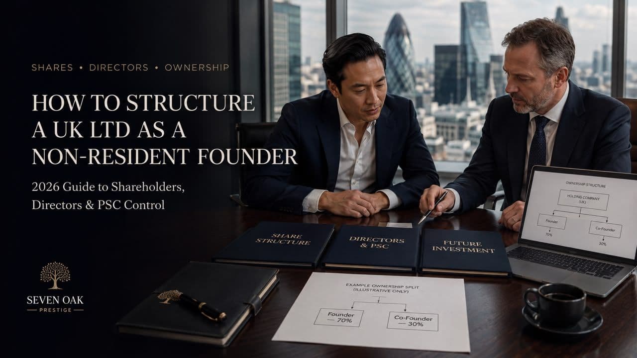How to Structure Shares and Directors in a UK Ltd as a Non-Resident Founder (2026 Guide)