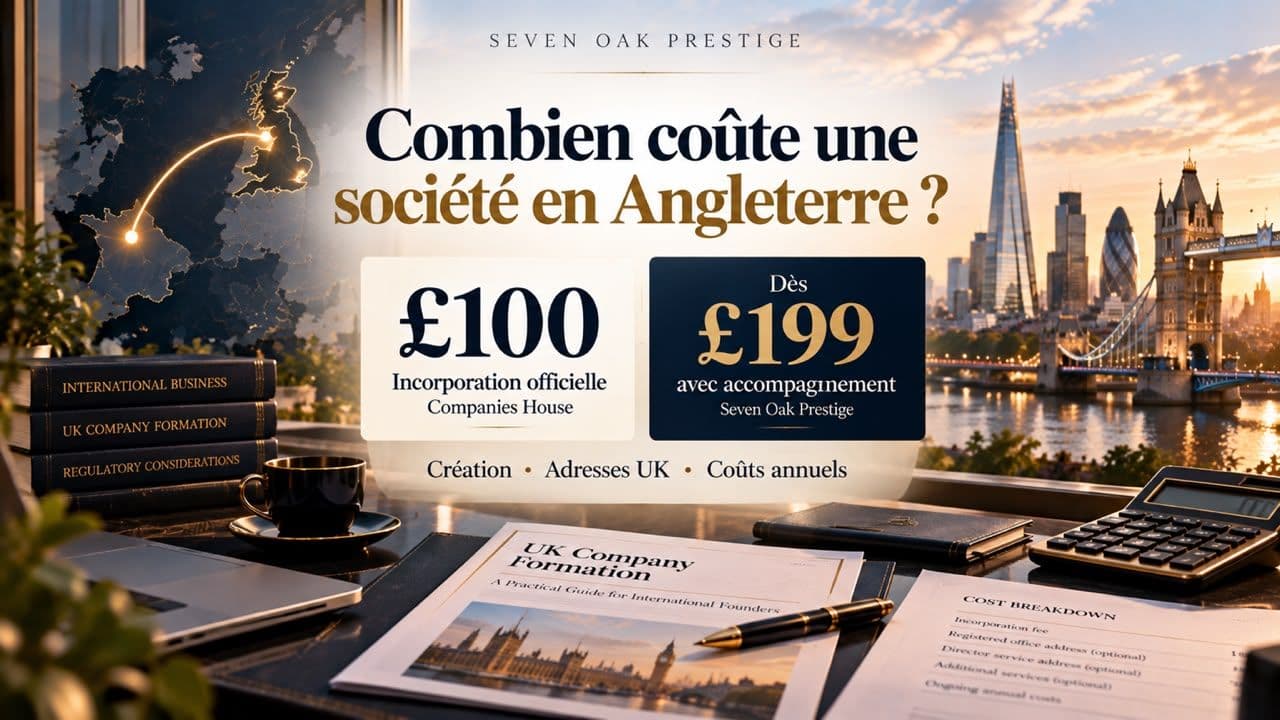 Créer une société en Angleterre : prix et coûts 2026